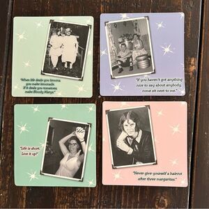 Set of Four Go Girl Coaster set